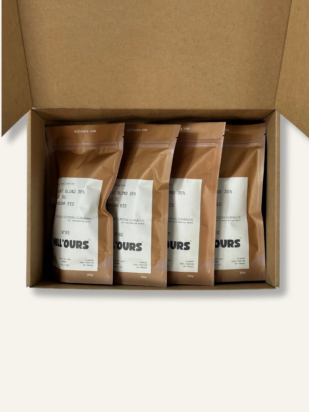 12 Oursons Guimauve Vanille Chocolat Blond 35%