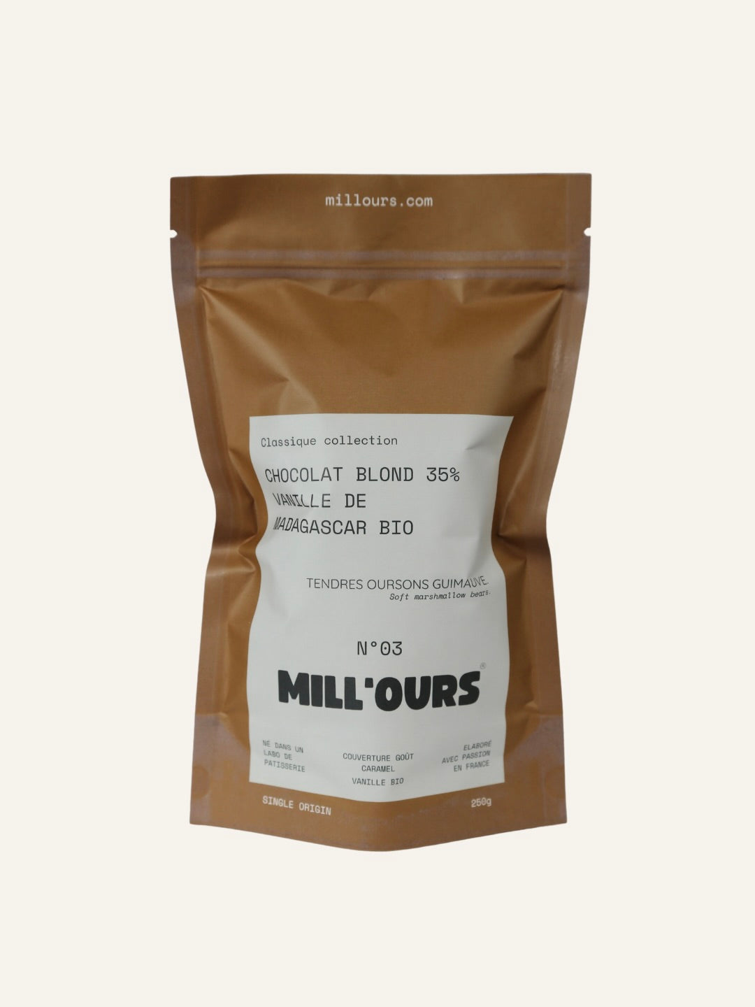 12 Oursons Guimauve Vanille Chocolat Blond 35%