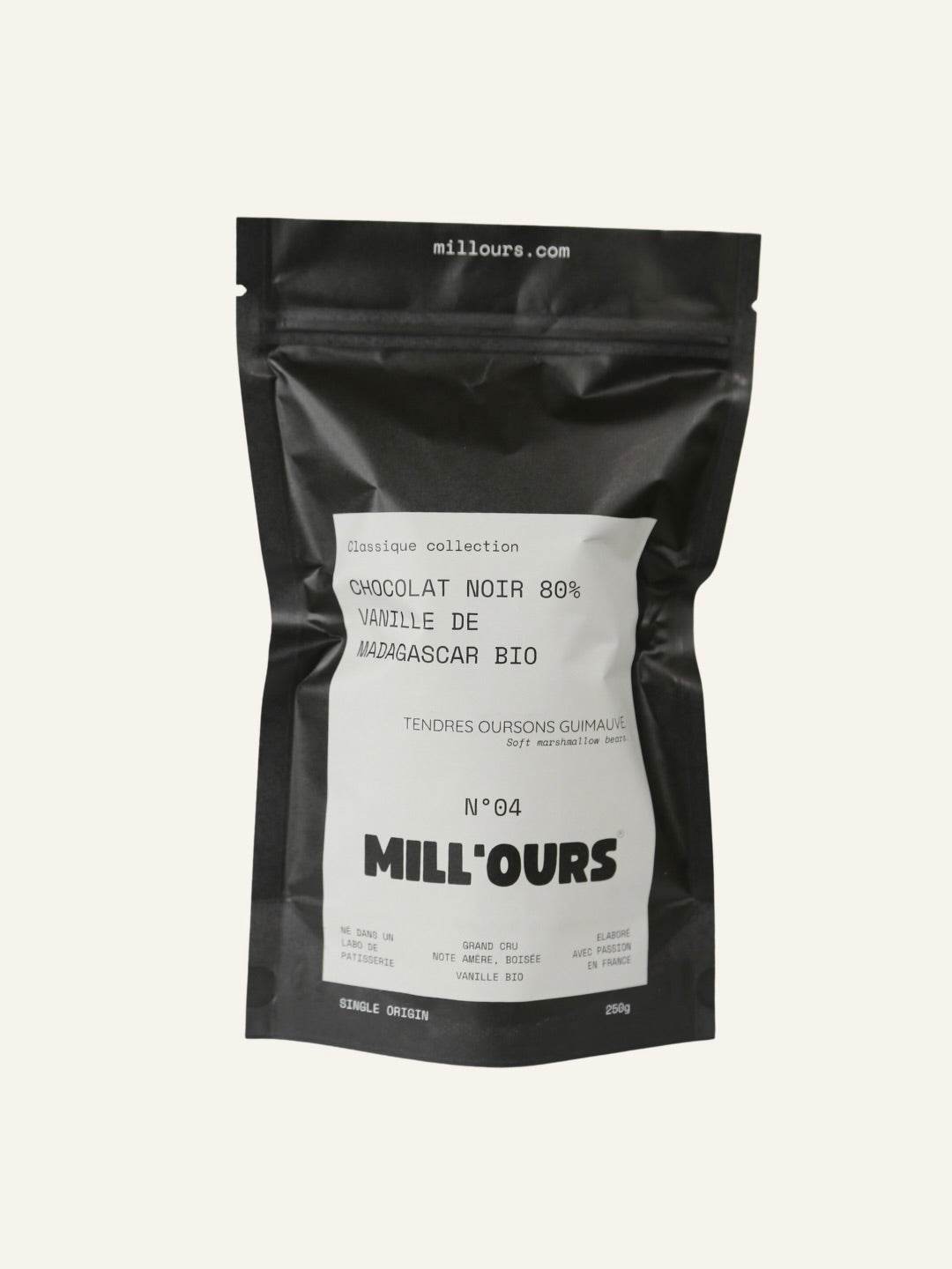 12 Oursons Guimauve Vanille Chocolat Noir 80%